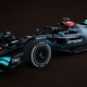 A render of the Mercedes livery on a concept 2022 F1 car